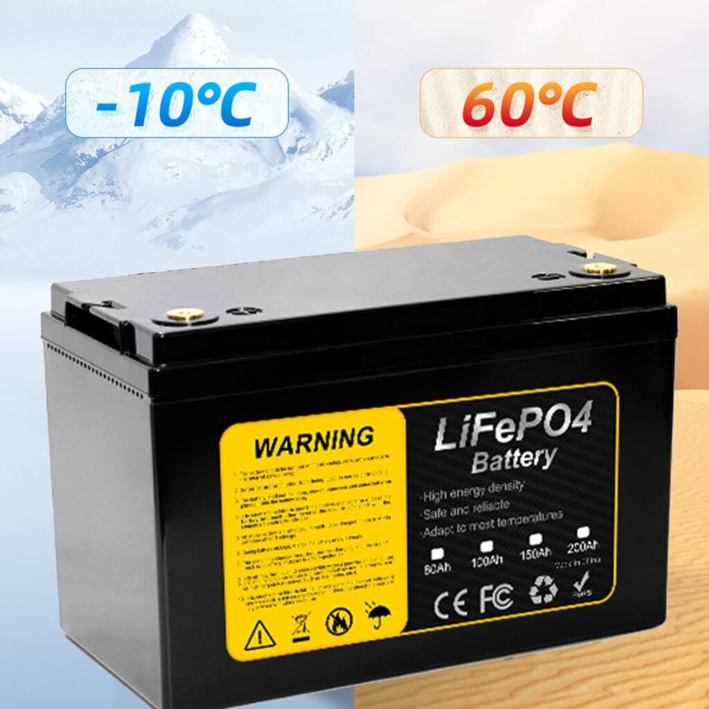 12V 200Ah 150Ah 100Ah 80Ah Lithium Iron Phosphate Battery LiFePO4 Rechargeable Replace SLA AGM Fit for Solar Boat RV Marine Camping Power Battery with BMS 12V 200Ah 150Ah 100Ah 80Ah Lithium Iron Phosphate Battery LiFePO4 Rechargeable Replace SLA AGM Fit for Solar Boat RV Marine Camping Power Battery with BMS