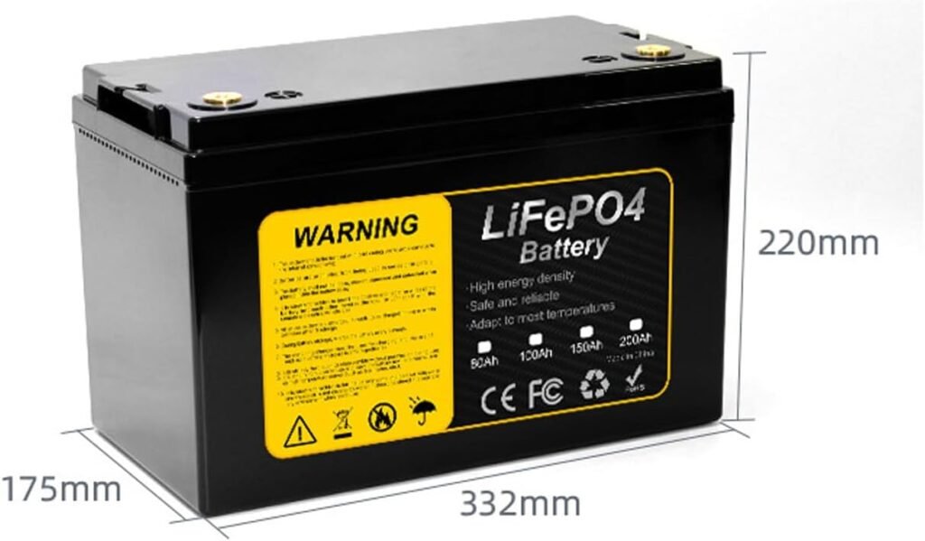 12V 200Ah 150Ah 100Ah 80Ah Lithium Iron Phosphate Battery LiFePO4 Rechargeable Replace SLA AGM Fit for Solar Boat RV Marine Camping Power Battery with BMS 12V 200Ah 150Ah 100Ah 80Ah Lithium Iron Phosphate Battery LiFePO4 Rechargeable Replace SLA AGM Fit for Solar Boat RV Marine Camping Power Battery with BMS