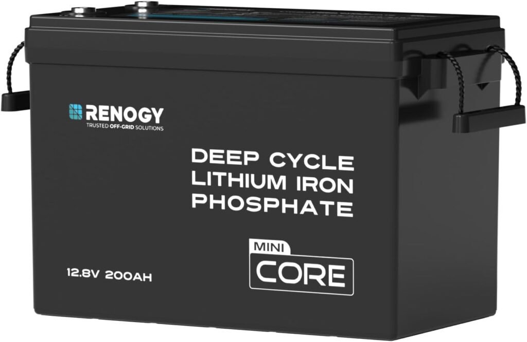 Renogy 200Ah 12V LiFePO4 Lithium Leisure Battery, 200A BMS Low-Temp Protection, with IP65 5000+ Deep Cycles Cycles Perfect for Marine Trolling Motor, Caravans, Home Energy and Off-Grid Application Renogy 200Ah 12V LiFePO4 Lithium Leisure Battery, 200A BMS Low-Temp Protection, with IP65 5000+ Deep Cycles Cycles Perfect for Marine Trolling Motor, Caravans, Home Energy and Off-Grid Application