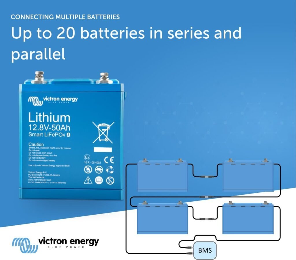 Victron Energy Smart 12.8-Volt 50Ah LiFePO4 Lithium Battery Victron Energy Smart 12.8-Volt 50Ah LiFePO4 Lithium Battery