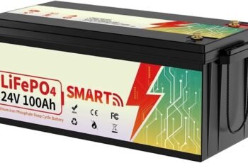 24V 100Ah LiFePO4 Lithium Battery Bluetooth With BMS 8000+Deep Cycles For Camper RV Home Energy Solar Trolling Motor