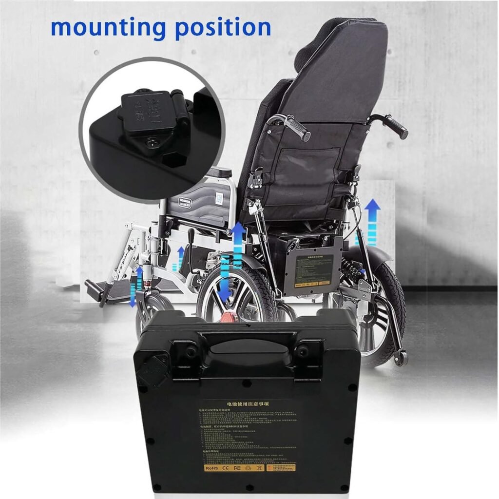 24V Lithium-Ion Battery 20AH/25AH/30AH/35AH Rechargeable Wheelchair Battery with Charger and BMS for 50-850W Motor Electric Wheelchair Battery 24V Lithium-Ion Battery 20AH/25AH/30AH/35AH Rechargeable Wheelchair Battery with Charger and BMS for 50-850W Motor Electric Wheelchair Battery